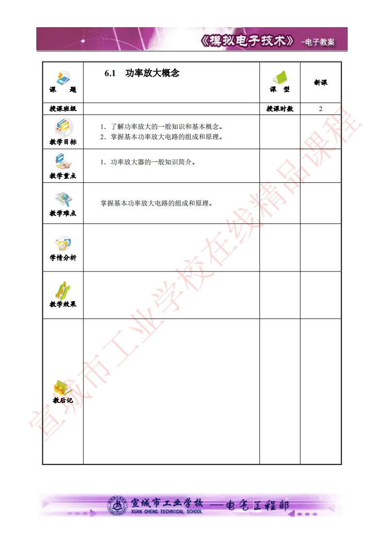 6.1 功率放大概念